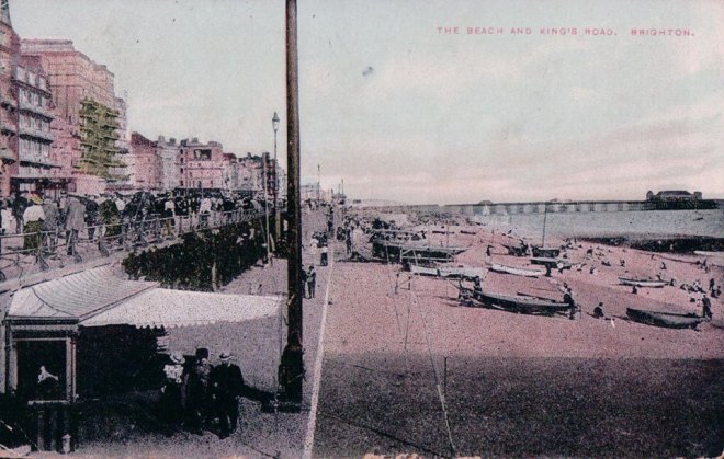 The beach and Kings Road, Brighton