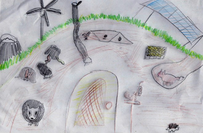 Earth sheltered eco-home by Tamsin, age 14