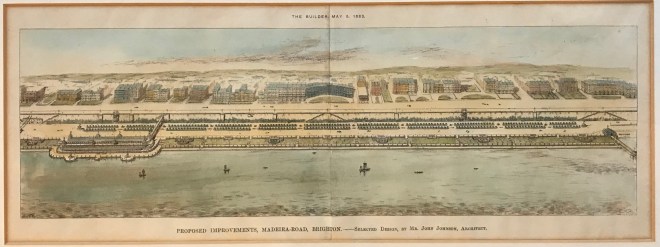 print of madeira road east brighton 1883