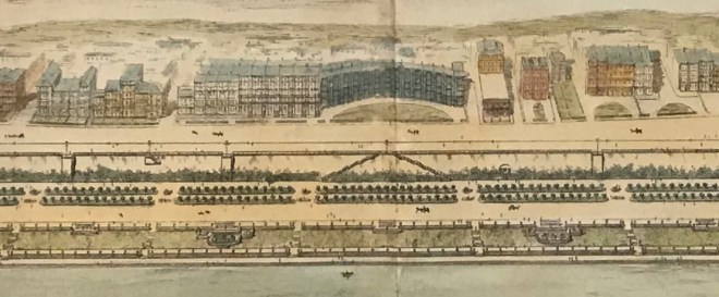 print showing east brighton seafront madeira road 1883