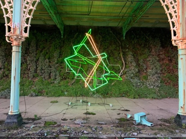 Is this the first public art ever inspired by a green wall?! New neon installation in&nbsp;Brighton